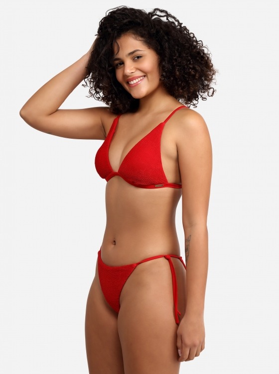 Scrunch Triangle Bikini In Red Free Society Free Society