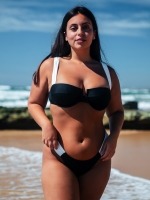 Free Society - Contrast Underwire Top in Black & White 1 Thumb