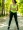 Contrast Piping Leggings in Lime