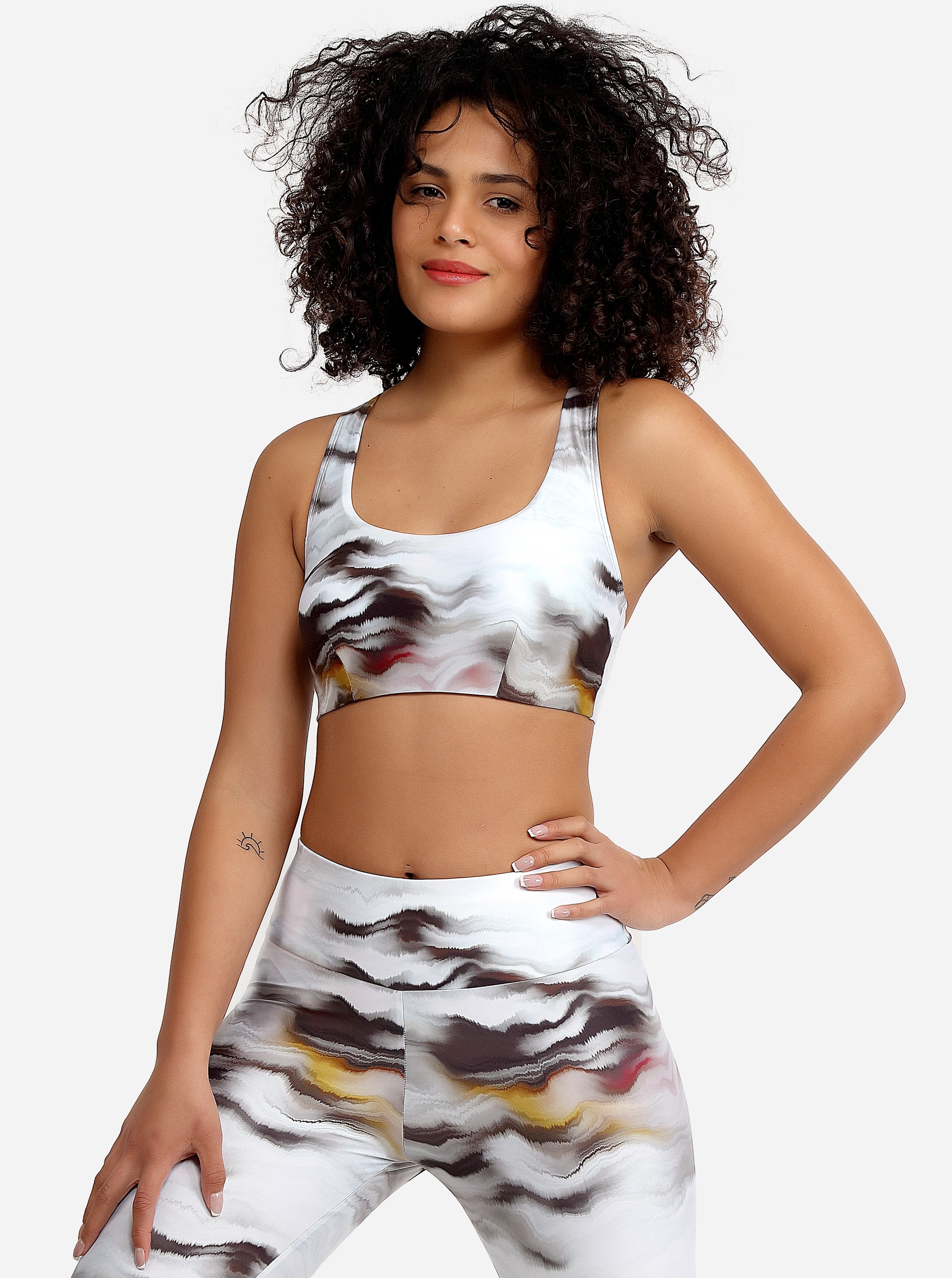 Free Society - Marble Sport Bra 2 Zoom Image