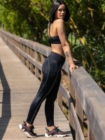 Free Society - Contrast Piping Leggings in Black 1 Thumb