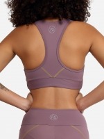 Free Society - Contrast Piping Sport Bra in Plum 4 Thumb