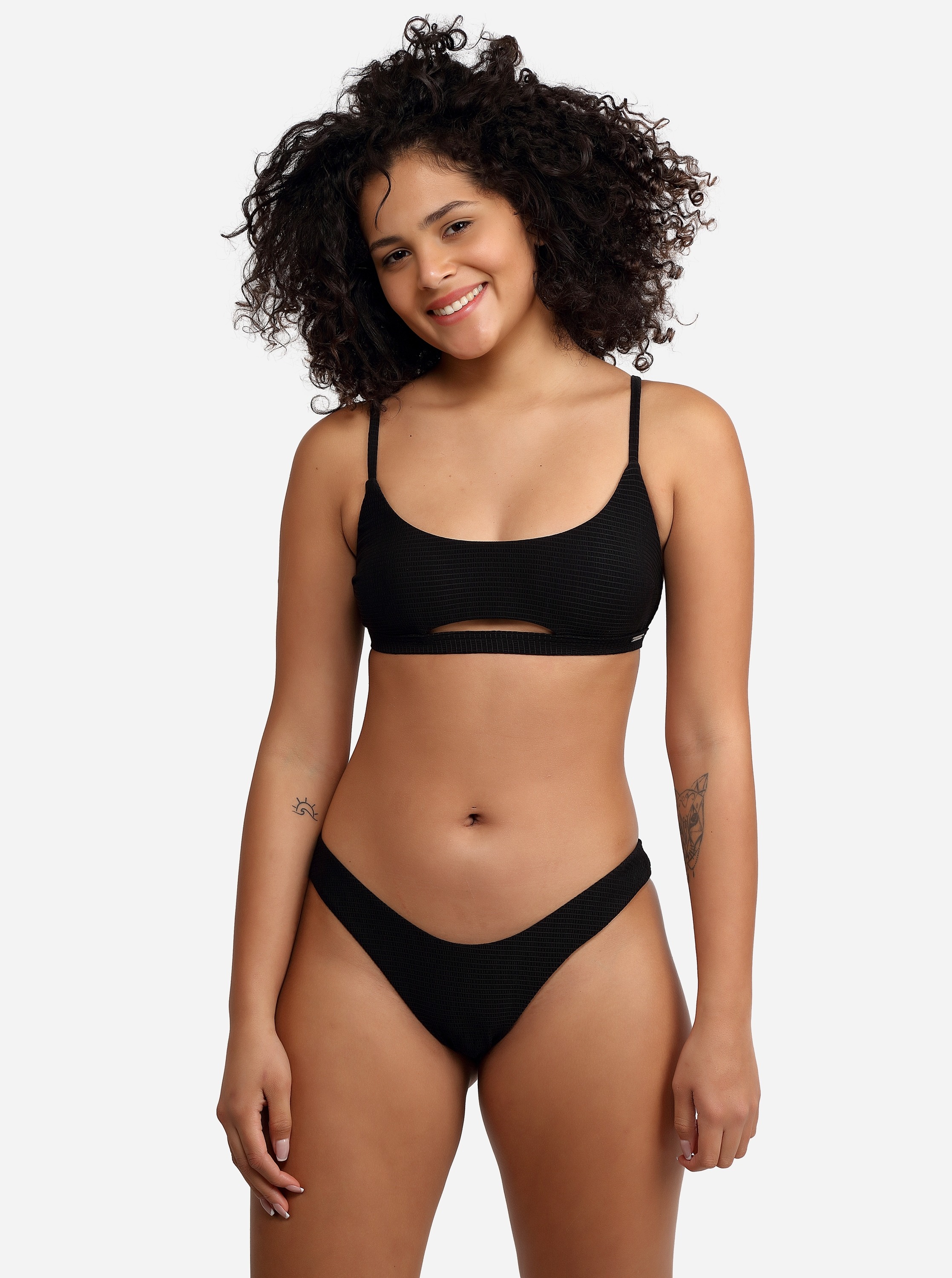 Free Society - Lattice Texture Crop Bikini 1 Imagem Zoom