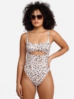 Free Society - Leopard Cut Out Swimsuit 1 Thumb