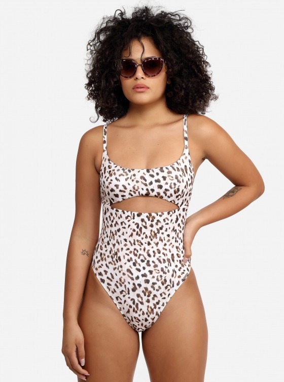 Free Society - Leopard Cut Out Swimsuit 1