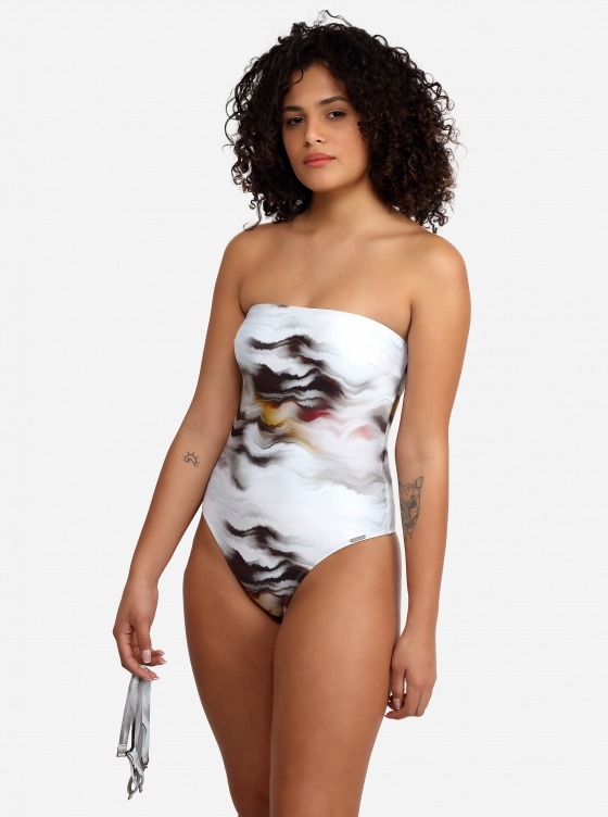 Free Society - Marble Eco Bandeau Swimsuit 1