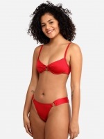 Free Society - Metalic Red Under Wire Ring Bikini 2 Thumb