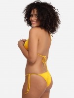 Free Society - Metalic Yellow Triangle Bikini 3 Thumb