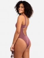 Free Society - Plum Square Neck Swimsuit 4 Thumb