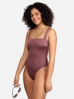 Free Society - Plum Square Neck Swimsuit 2 Thumb