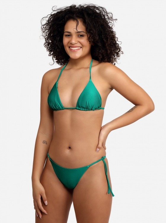 Free Society - Metalic Green Triangle Bikini 2