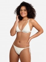 Free Society - Scrunch Triangle Bikini in Ivory 2 Thumb