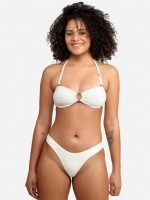 Free Society - Scrunch Bandeau Bikini in Ivory 2 Thumb