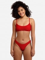 Free Society - Scrunch Crop Bikini in Red 2 Thumb