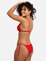 Free Society - Scrunch Triangle Bikini in Red 3 Thumb