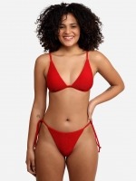 Free Society - Scrunch Triangle Bikini in Red 1 Thumb