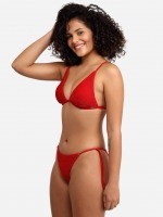 Free Society - Scrunch Triangle Bikini in Red 2 Thumb