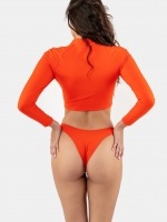 Free Society - Ava High Leg Bottom in Orange 5 Thumb