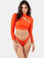 Free Society - Ava High Leg Bottom in Orange 1 Thumb