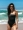 Mesh One Shoulder Swimsuit in Black