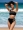 One Shoulder Slash Bikini in Black