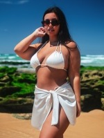Free Society - Tie Side Sarong in Pearl 2 Thumb