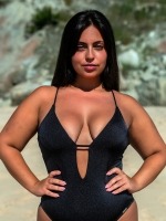 Free Society - Plunge Swimsuit in Shiny Black 1 Thumb