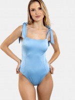 Free Society - Tie Strap Swimsuit in Sky Blue 1 Thumb
