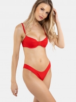 Free Society - Knot Underwire Bikini in Red 4 Thumb
