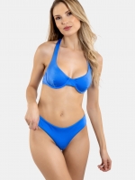 Free Society - Underwire Halter Top in Shiny Cobalt 2 Thumb