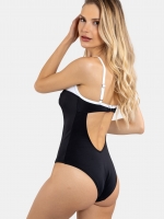 Free Society - Contrast Swimsuit in Blk & Wht 5 Thumb