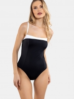 Free Society - Contrast Swimsuit in Blk & Wht 4 Thumb