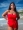 Wrap Tie Bandeau Swimsuit in Red