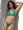 Band Triangle Bikini in Metalic Green		
