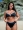 Contrast Piping V Wire Bikini in Black