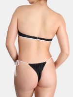 Free Society - Contrast Monowire Halter Bikini in Black 3 Thumb