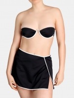 Free Society - Contrast Mini Skirt in Black 2 Thumb