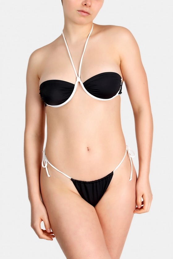 Contrast Monowire Halter Bikini in Black Free Society Free Society