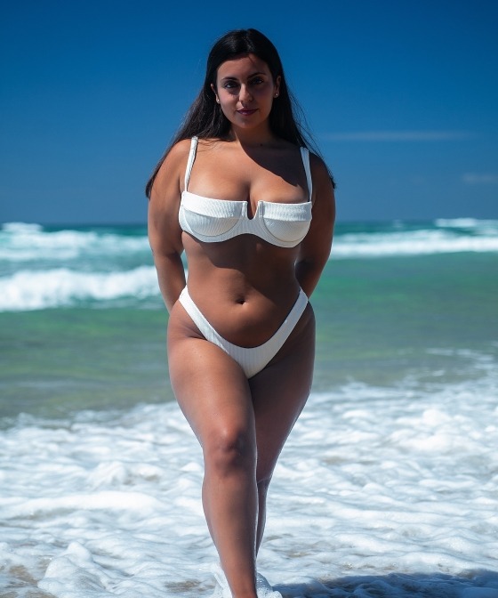 Free Society - Under Wire Bikini in Off White Rib 2
