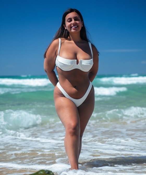Free Society - Under Wire Bikini in Off White Rib 1