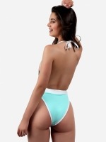 Free Society - Contrast Binding Belted Swimsuit 4 Thumb