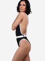 Free Society - Contrast Binding Belted Swimsuit  3 Thumb