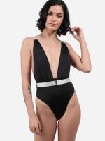 Free Society - Plunge Belted Swimsuit 1 Thumb
