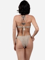 Free Society - Smocked Bandeau Bikini 3 Thumb