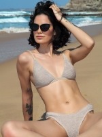 Free Society - Smocked Triangle Bikini 1 Thumb