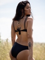 Free Society - Cut Out Swimsuit in Black 3 Thumb